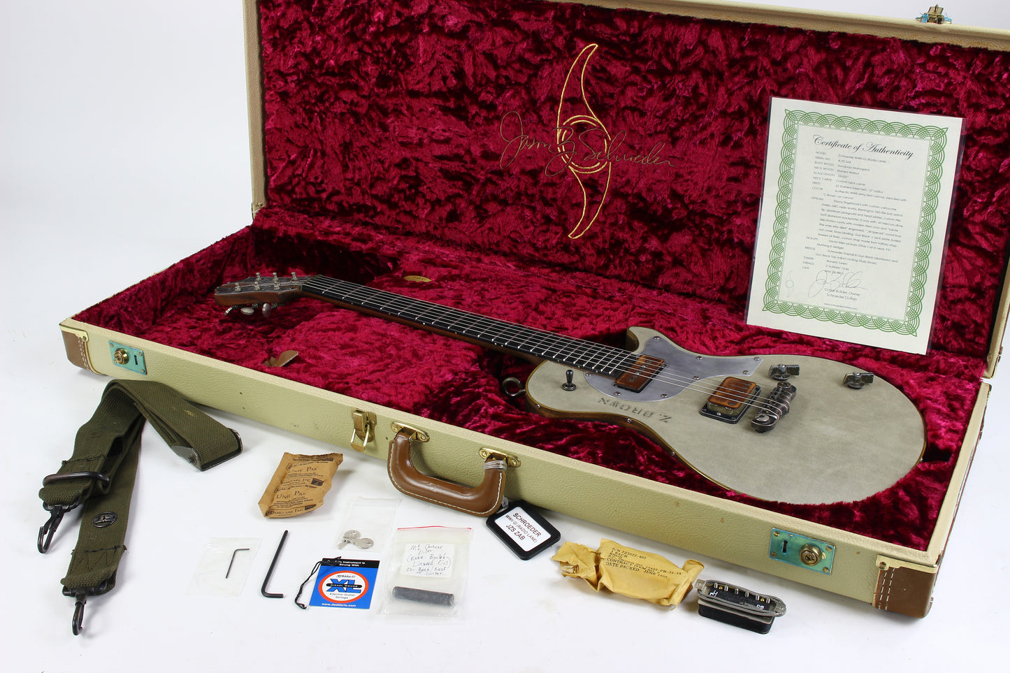 Schroeder WWII GI Radio Lane Guitar & Travel Guitar SET owned by Zac Brown Band