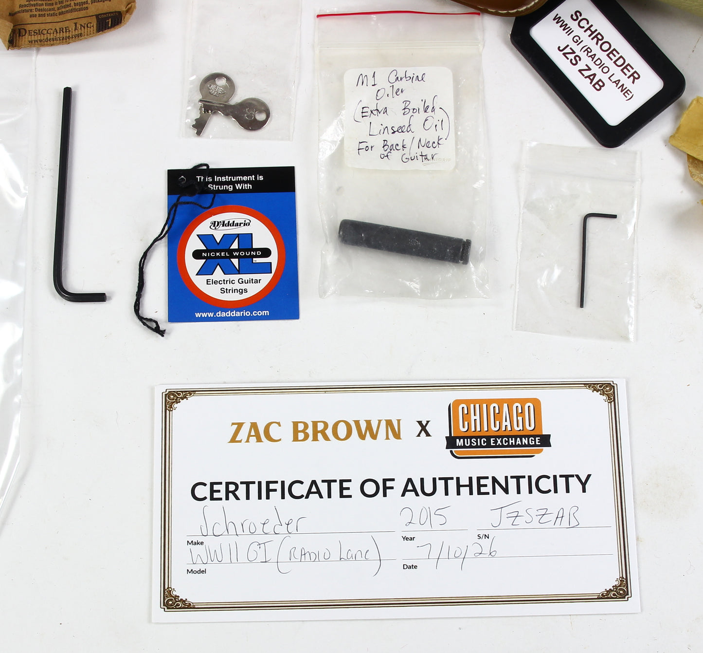 Schroeder WWII GI Radio Lane Guitar & Travel Guitar SET owned by Zac Brown Band