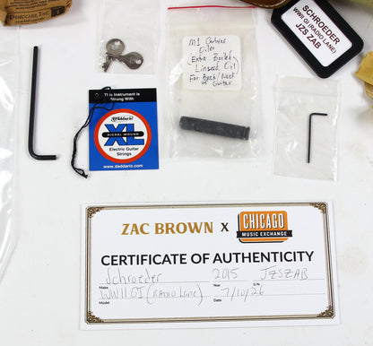Schroeder WWII GI Radio Lane Guitar & Travel Guitar SET owned by Zac Brown Band