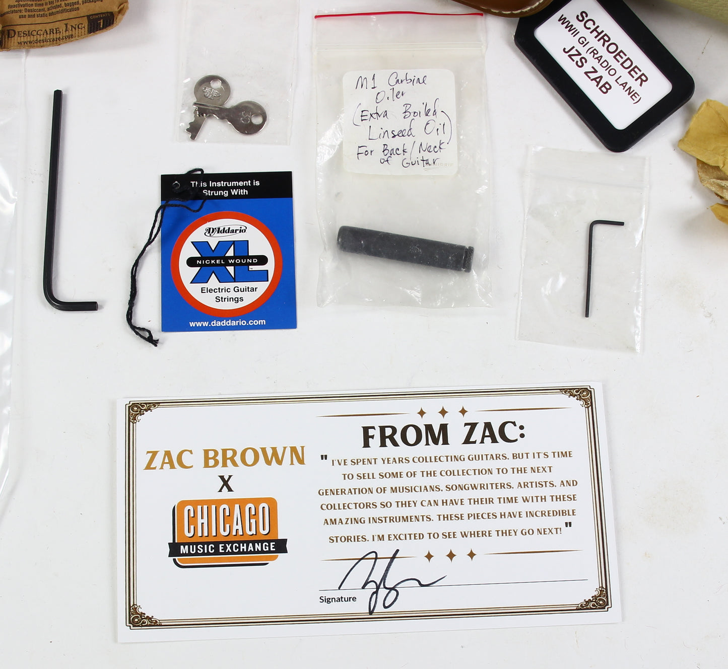 Schroeder WWII GI Radio Lane Guitar & Travel Guitar SET owned by Zac Brown Band