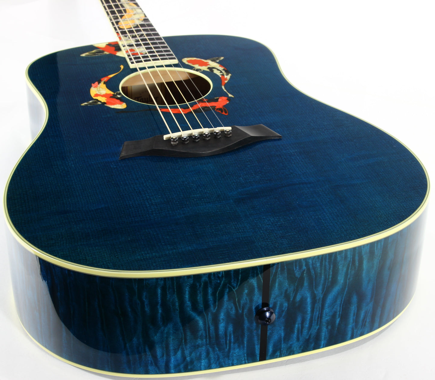 2000 TAYLOR SWIFT KOI Fish Living Jewels GSLJ Aqua Blue Dreadnought Acoustic Guitar Bearclaw Quilt - RARE!