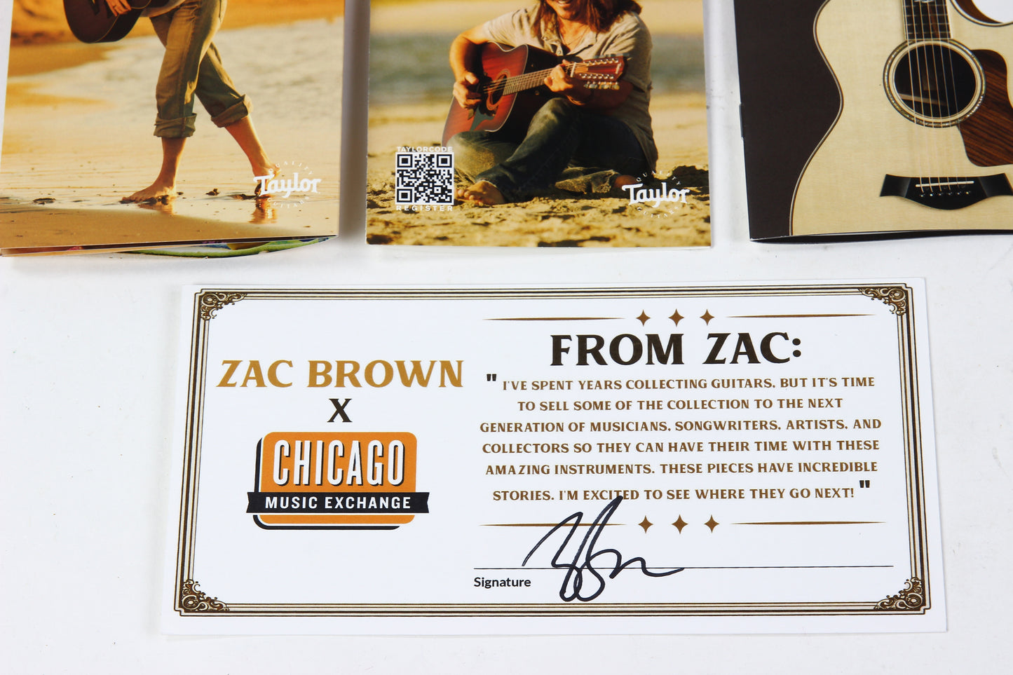 2013 Taylor Custom Shop Dreadnought BRAZILIAN ROSEWOOD Owned by ZAC BROWN One-Off Model