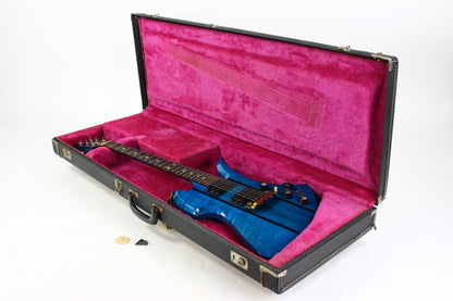 1980 BC Rich USA Mockingbird Transparent Blue Flamed Maple w Original Case