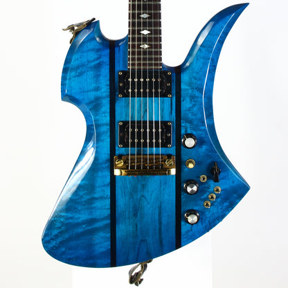 1980 BC Rich USA Mockingbird Transparent Blue Flamed Maple w Original Case