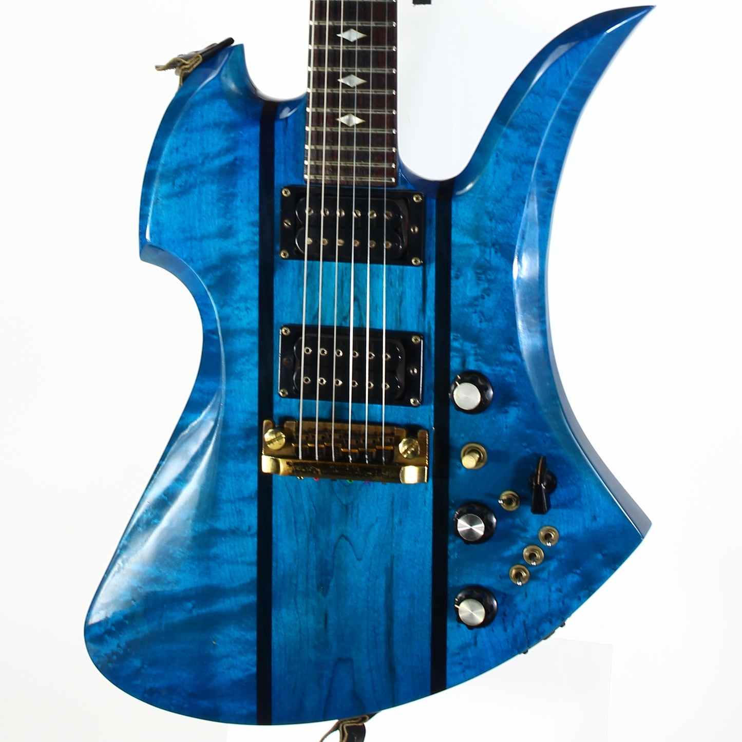 1980 BC Rich USA Mockingbird Transparent Blue Flamed Maple w Original Case