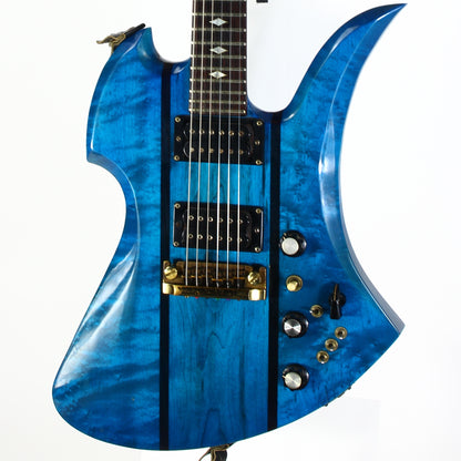 1980 BC Rich USA Mockingbird Transparent Blue Flamed Maple w Original Case
