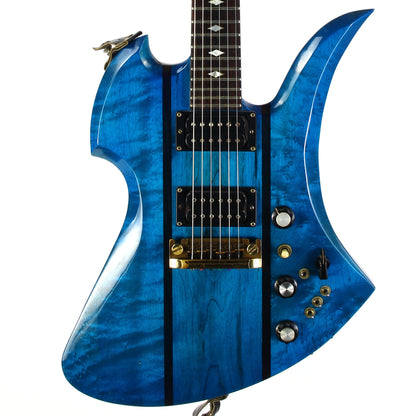 1980 BC Rich USA Mockingbird Transparent Blue Flamed Maple w Original Case