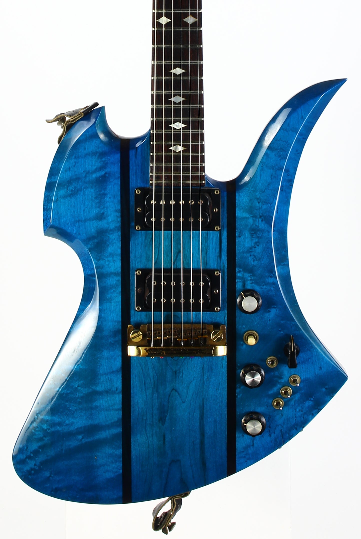 1980 BC Rich USA Mockingbird Transparent Blue Flamed Maple w Original Case