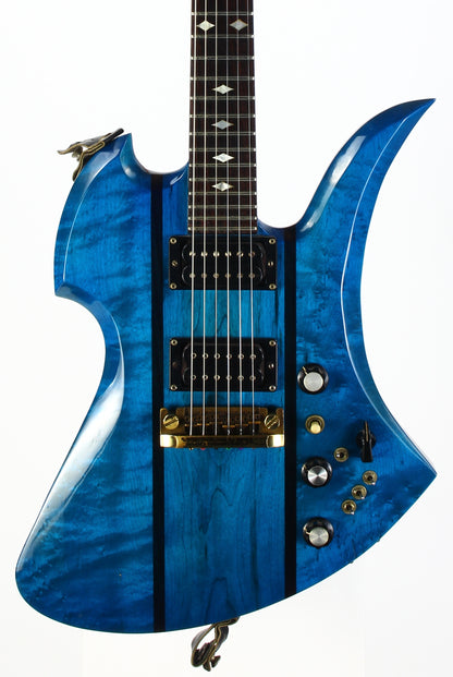 1980 BC Rich USA Mockingbird Transparent Blue Flamed Maple w Original Case