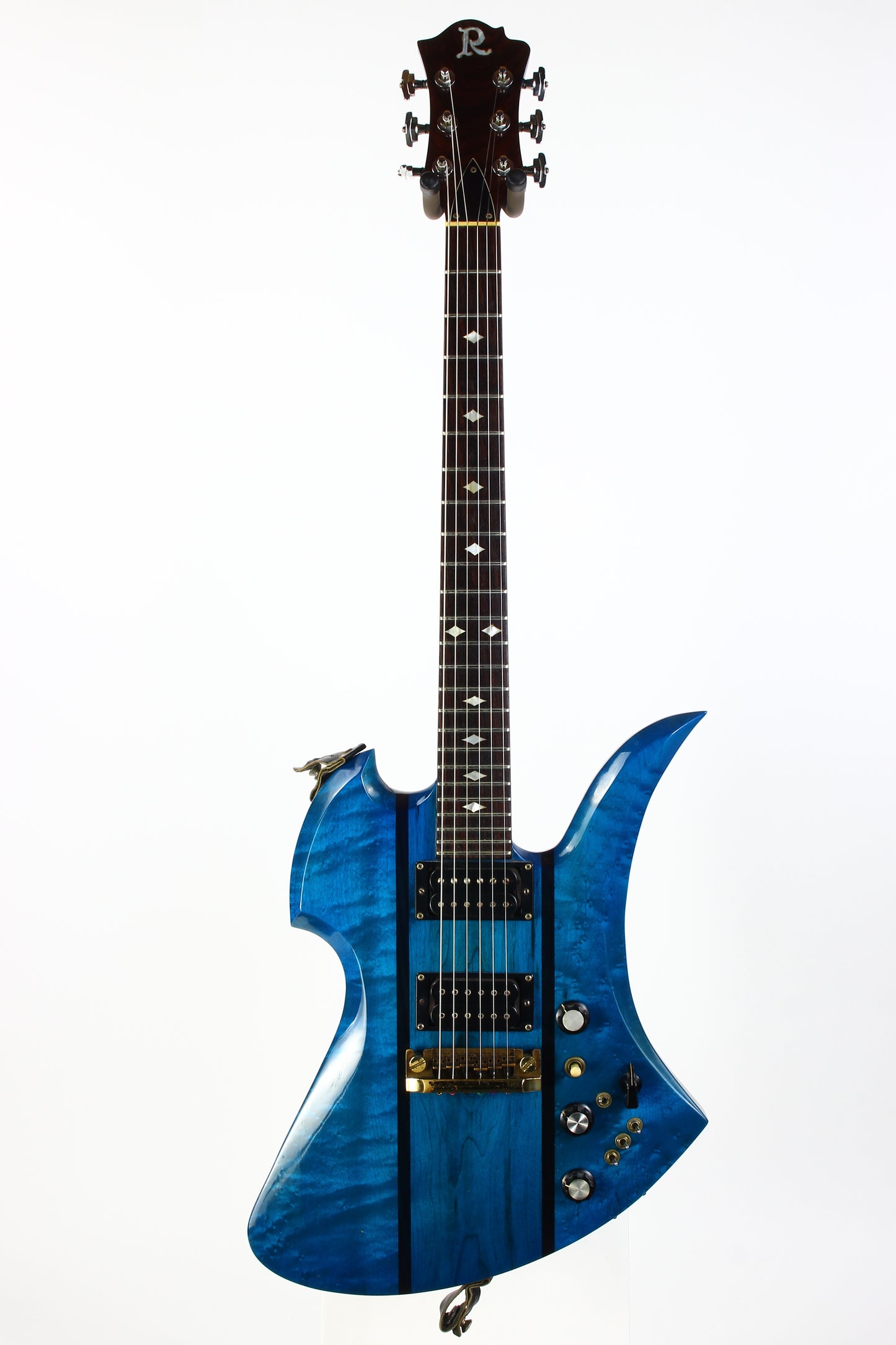 1980 BC Rich USA Mockingbird Transparent Blue Flamed Maple w Original Case