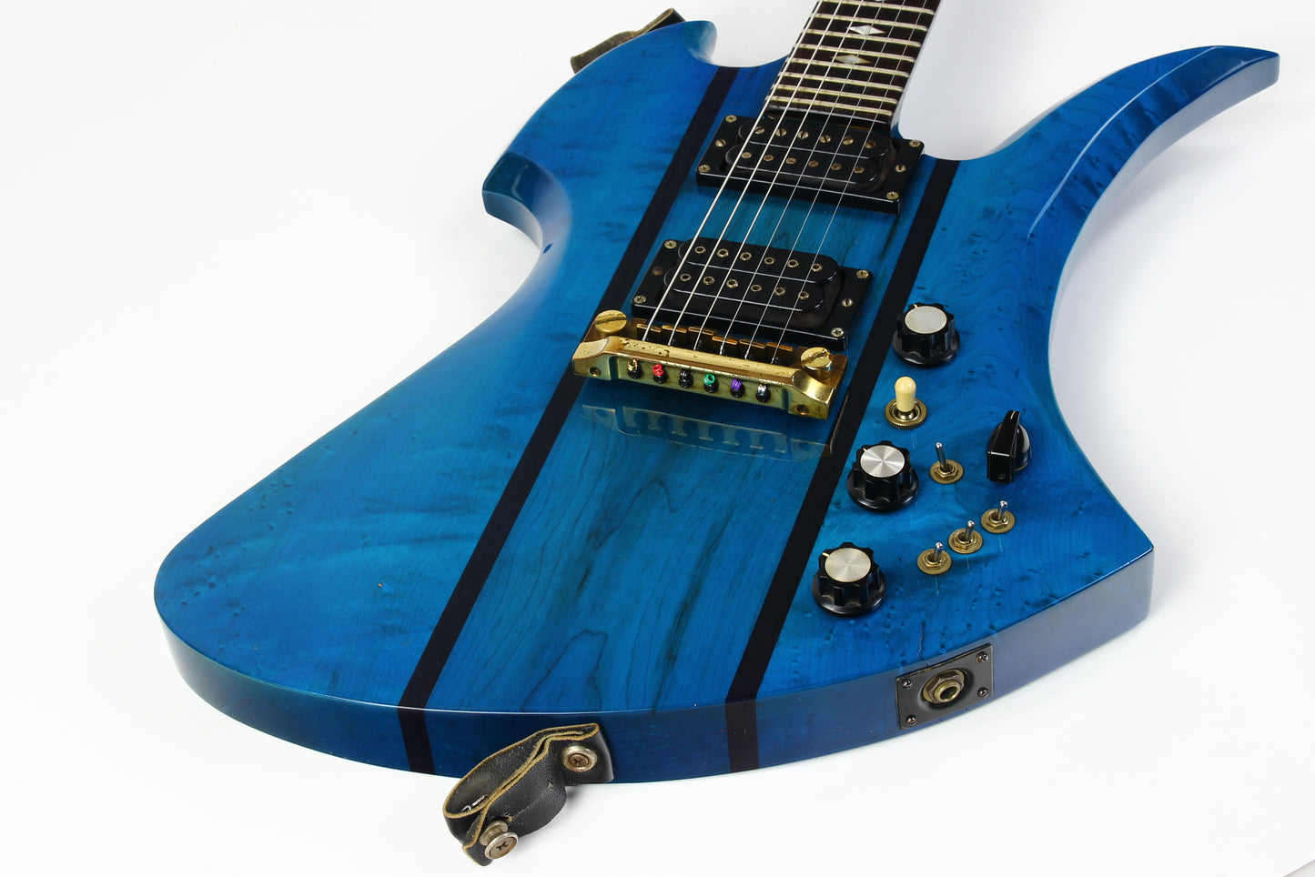 1980 BC Rich USA Mockingbird Transparent Blue Flamed Maple w Original Case