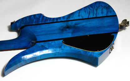 1980 BC Rich USA Mockingbird Transparent Blue Flamed Maple w Original Case