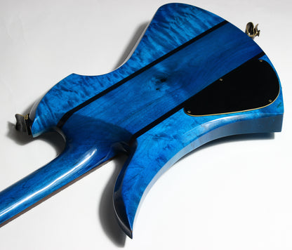 1980 BC Rich USA Mockingbird Transparent Blue Flamed Maple w Original Case