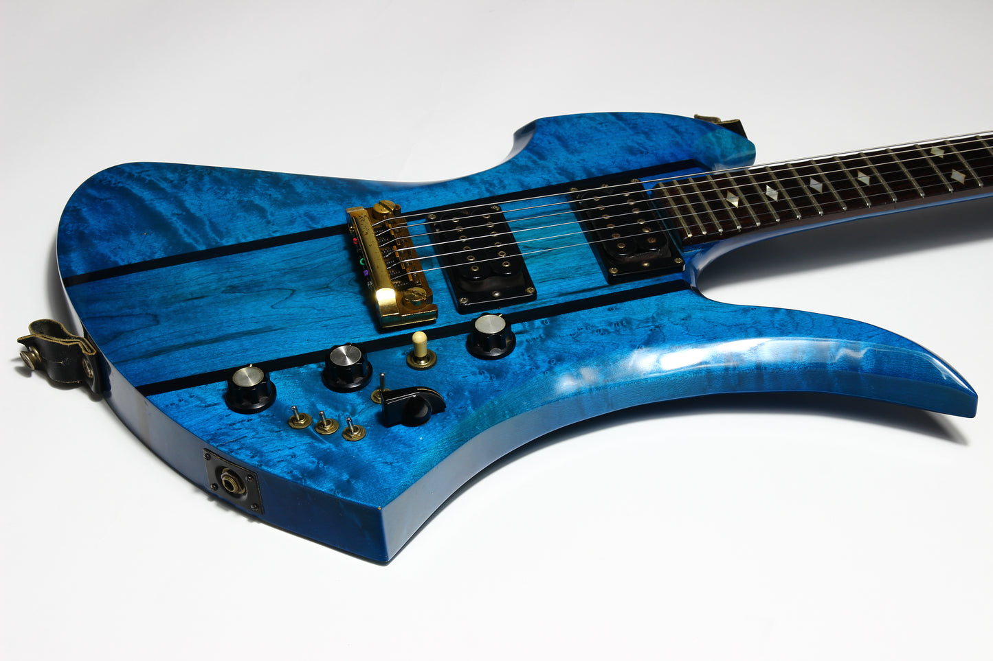 1980 BC Rich USA Mockingbird Transparent Blue Flamed Maple w Original Case