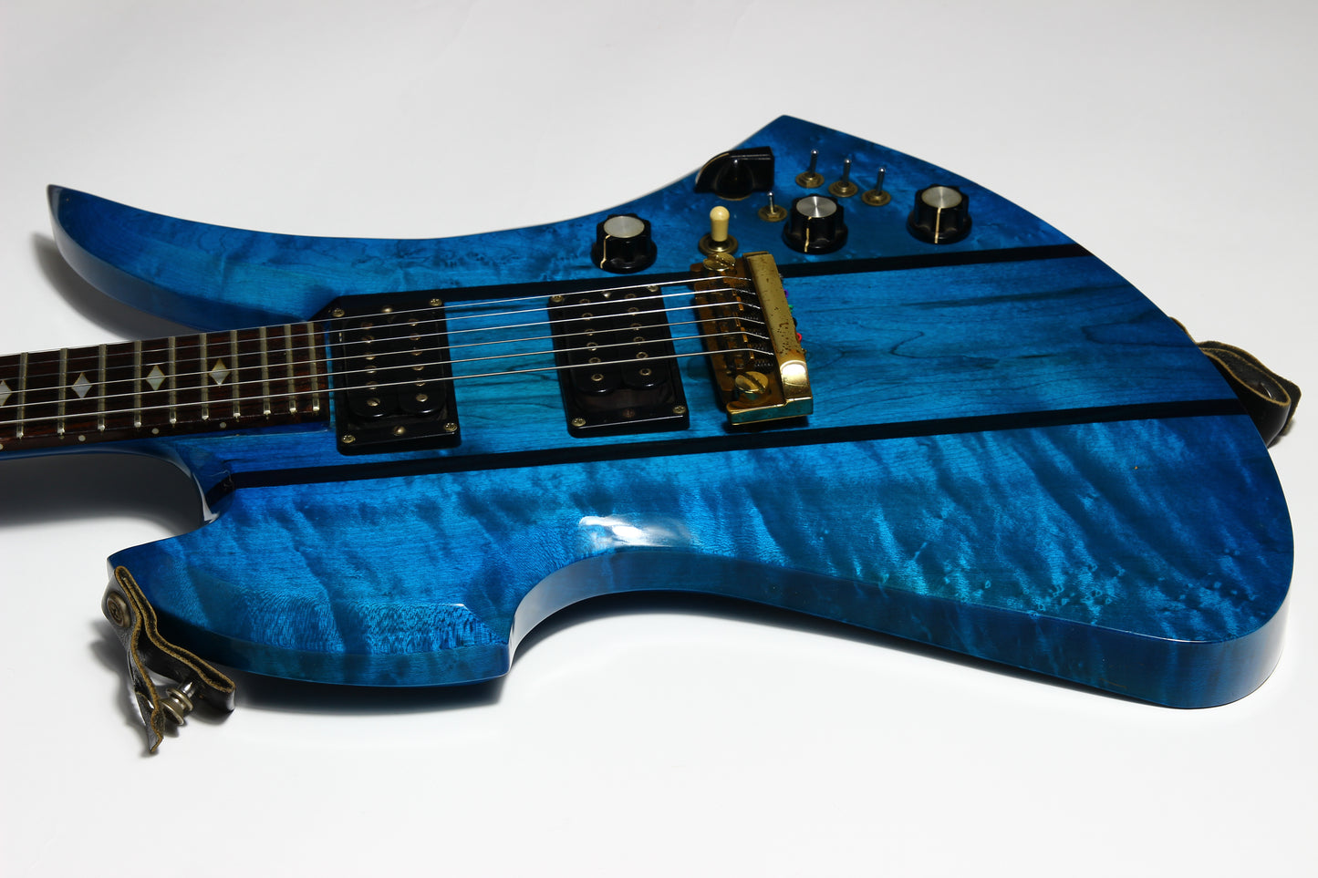 1980 BC Rich USA Mockingbird Transparent Blue Flamed Maple w Original Case