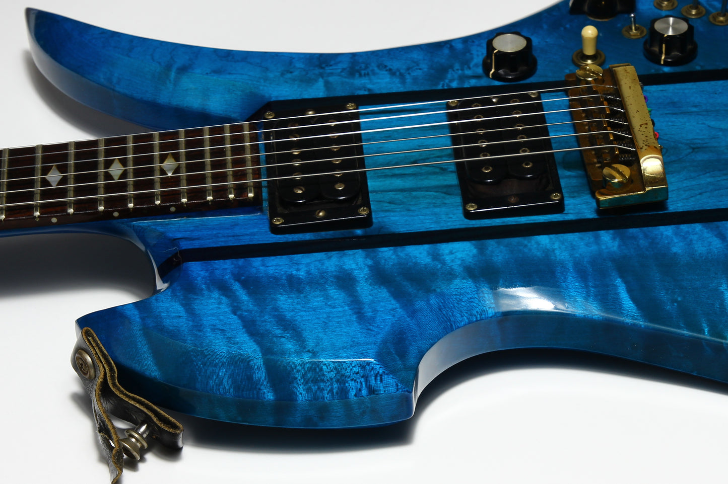 1980 BC Rich USA Mockingbird Transparent Blue Flamed Maple w Original Case