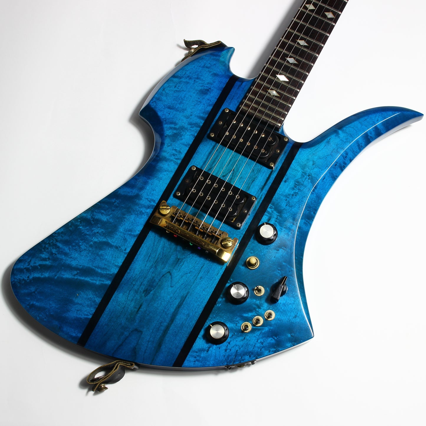 1980 BC Rich USA Mockingbird Transparent Blue Flamed Maple w Original Case