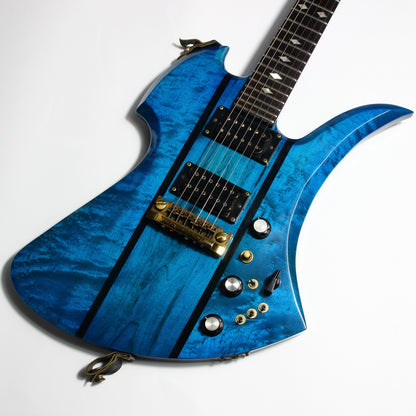 1980 BC Rich USA Mockingbird Transparent Blue Flamed Maple w Original Case