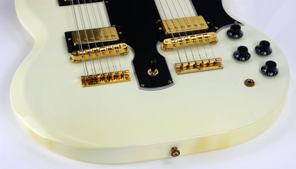 CLEAN 2001 Gibson EDS-1275 Double neck SG Alpine White 6/12 - Don Felder Alex Lifeson Jimmy Page Vibes