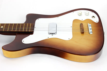 CLEAN 1960s  Kay Vanguard K100 Sunburst USA - 1-Pickup, Vintage Catalog Guitar! Harmony Silvertone, Brazilian Rosewood board