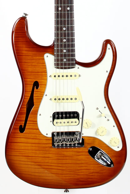 2019 Fender USA Rarities Collection Thinline Stratocaster Flametop HSS Rosewood Neck Limited Edition