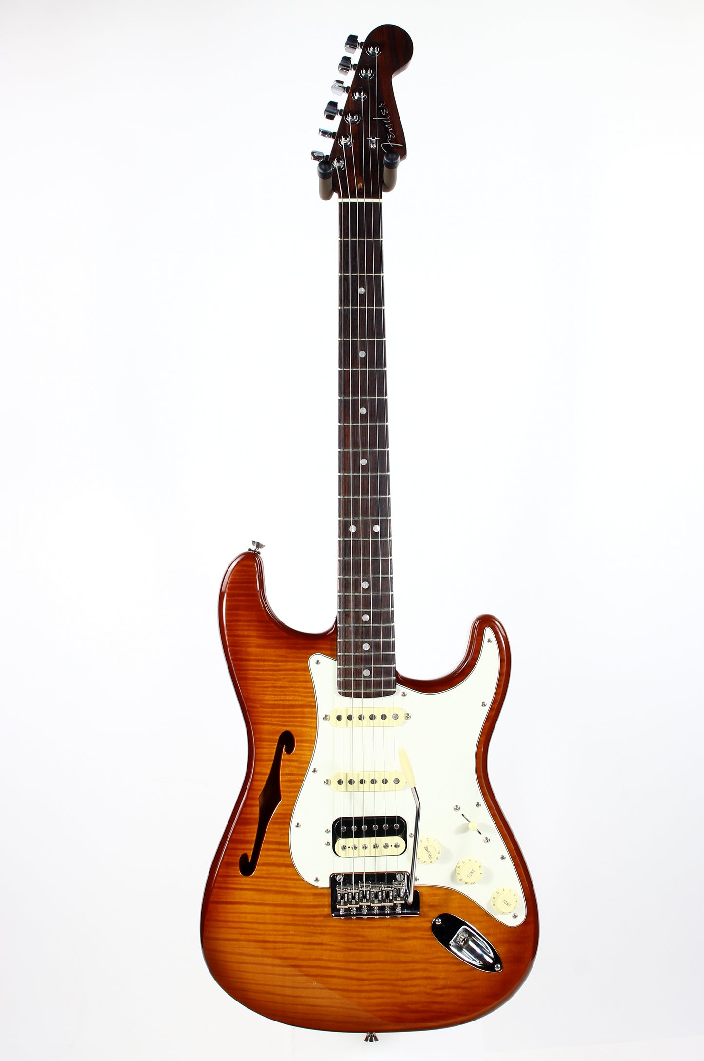 2019 Fender USA Rarities Collection Thinline Stratocaster Flametop HSS Rosewood Neck Limited Edition