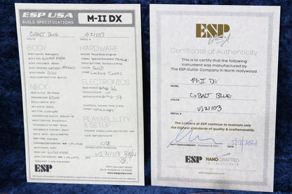 2021 ESP USA M-II DX Cobalt Blue Floyd Rose Original
