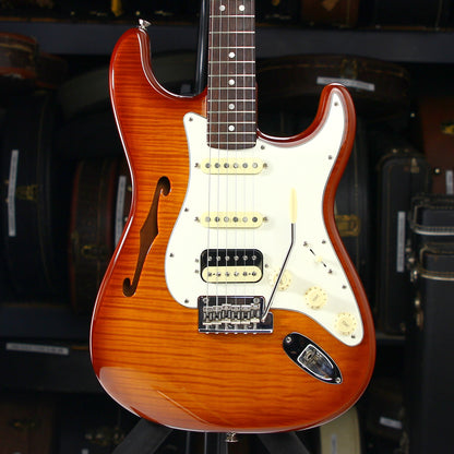 2019 Fender USA Rarities Collection Thinline Stratocaster Flametop HSS Rosewood Neck Limited Edition