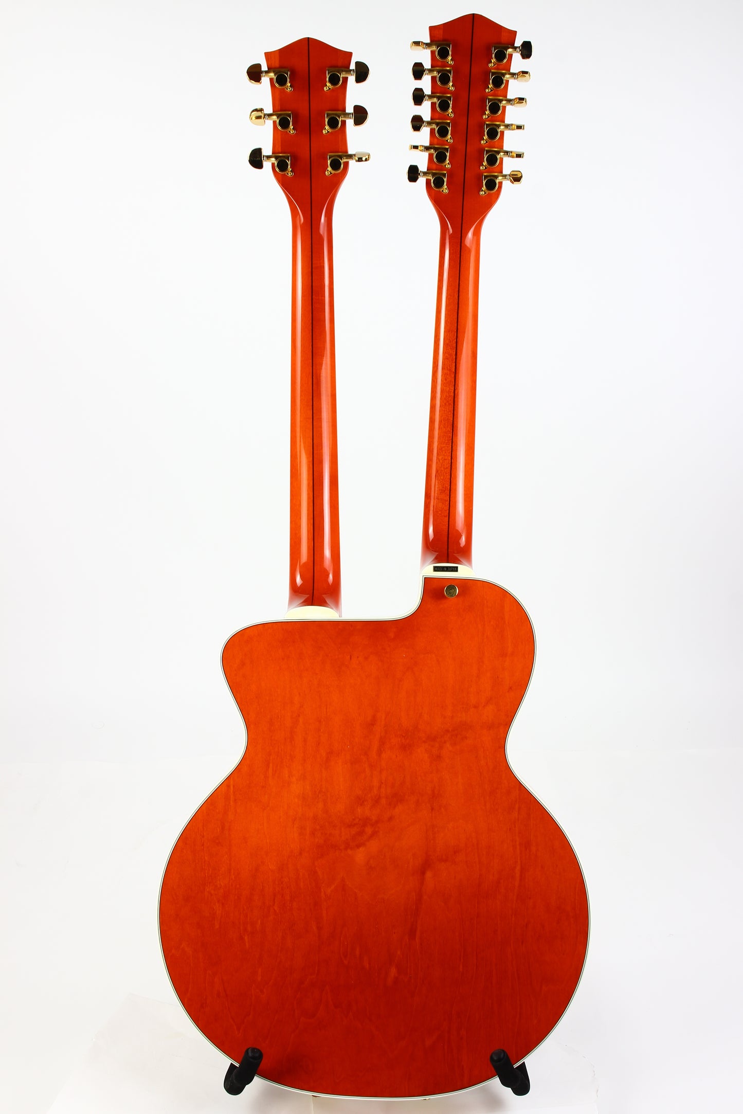 c. 1997 Gretsch G6120-612 Chet Atkins Nashville Double Neck Guitar MIJ Made In Japan Orange Rare!