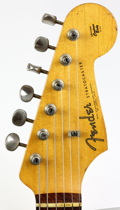 1960 Fender Stratocaster Ash Body Slab Board | Vintage Strat w Original Hard Case, Blond