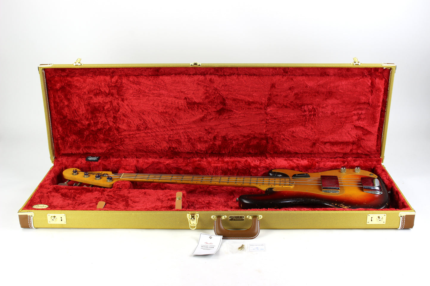 1959 Fender Precision Bass Anodized Gold Guard Sunburst 100% Original Vintage Maple Neck