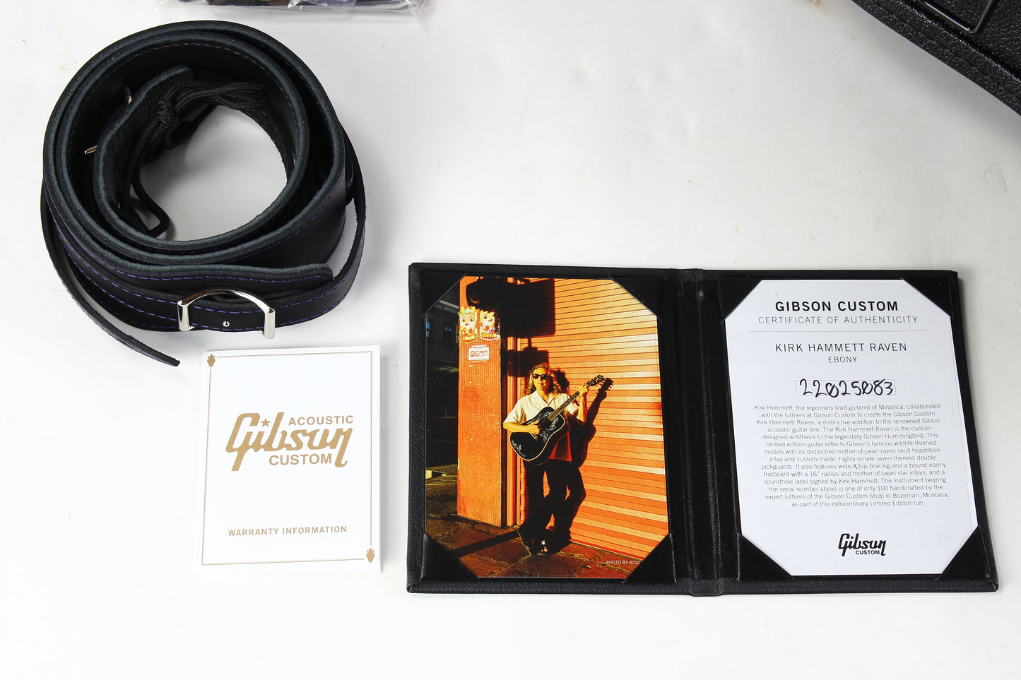 Gibson Custom Shop Montana RAVEN Kirk Hammett Ebony Acoustic Guitar SIGNED! 2025