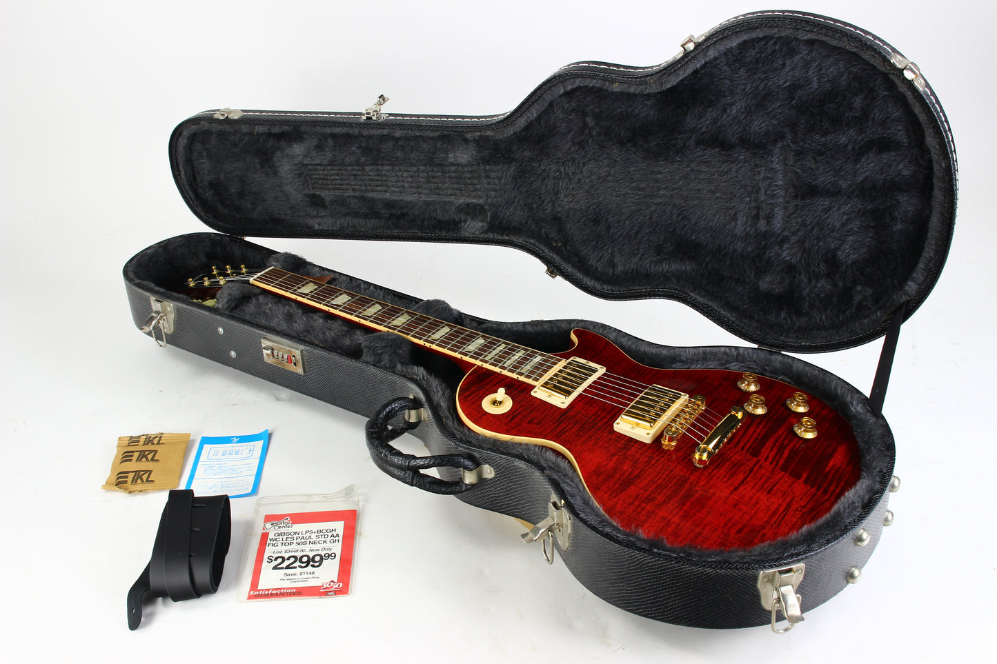 Gibson USA 50s Les Paul Standard Plus 2006 | Black Cherry Flametop Gold Hardware AA Top