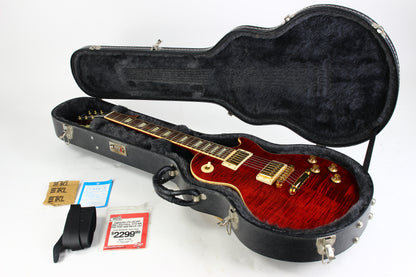 Gibson USA 50s Les Paul Standard Plus 2006 | Black Cherry Flametop Gold Hardware AA Top