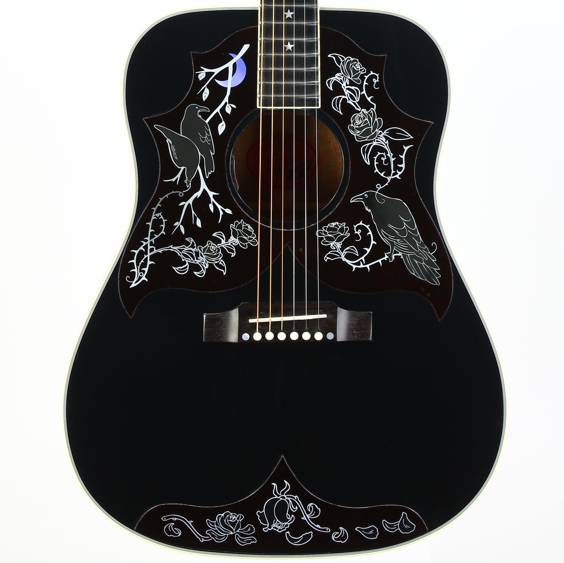 2025 Gibson Custom Shop Montana RAVEN Kirk Hammett Ebony Acoustic Guitar SIGNED