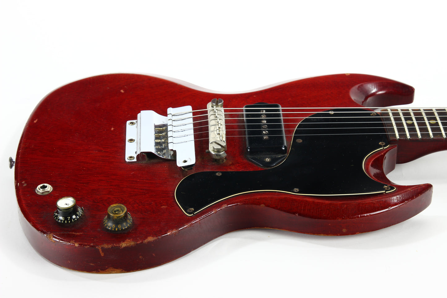 Early 1965 Gibson SG Jr. Junior WIDE NUT Cherry - No breaks, No refins, Original Hardshell Case! Les Paul 1964