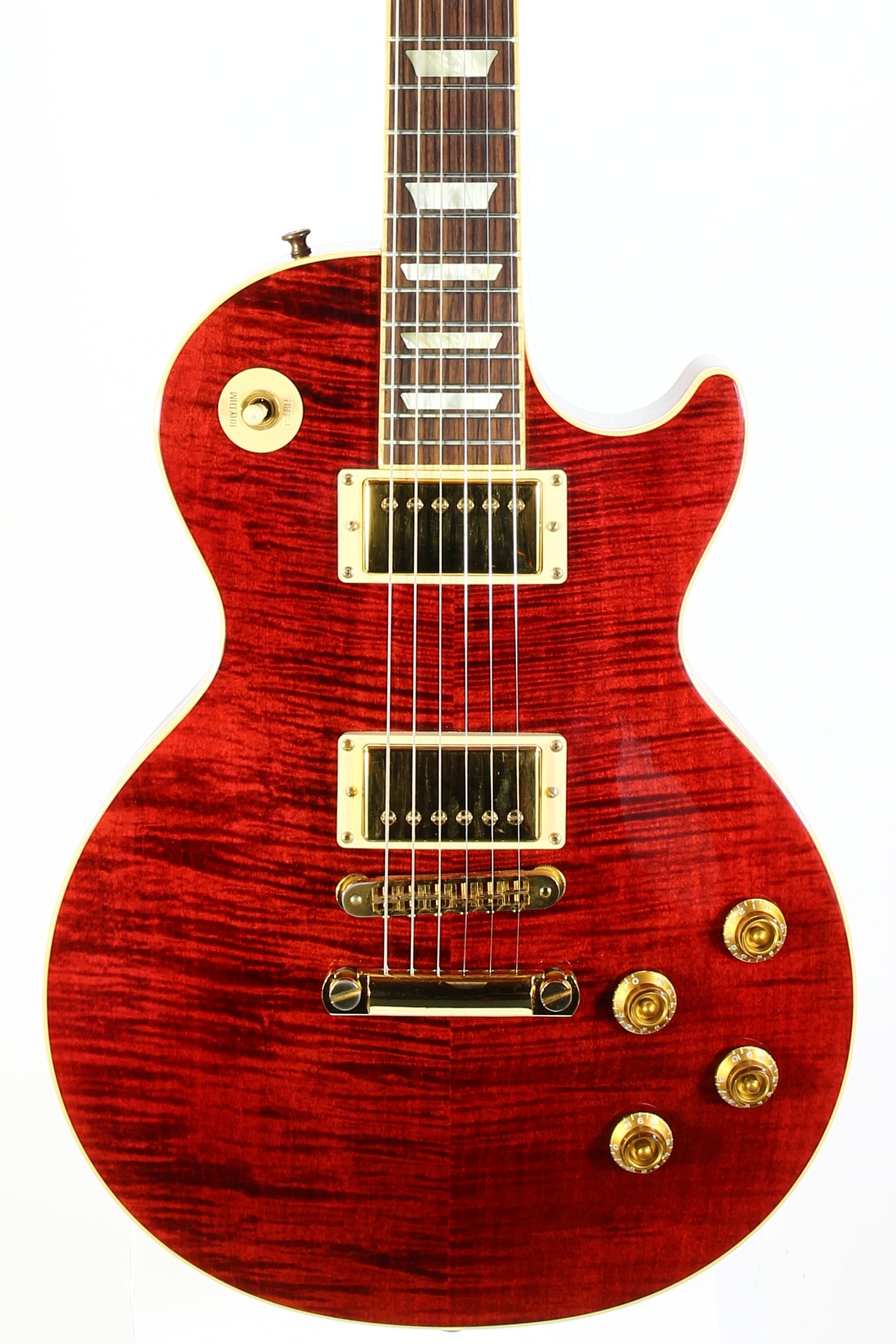 Gibson USA 50s Les Paul Standard Plus 2006 | Black Cherry Flametop Gold Hardware AA Top