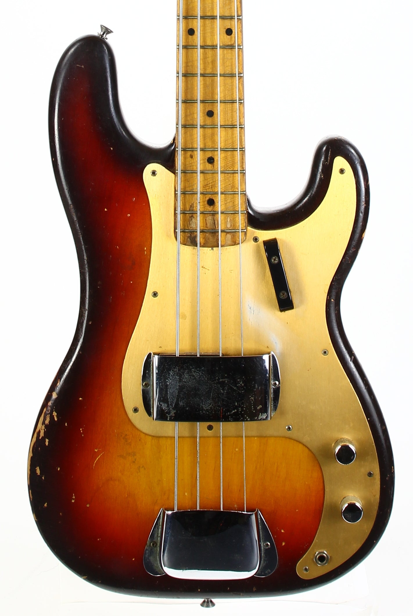 1959 Fender Precision Bass Anodized Gold Guard Sunburst 100% Original Vintage Maple Neck