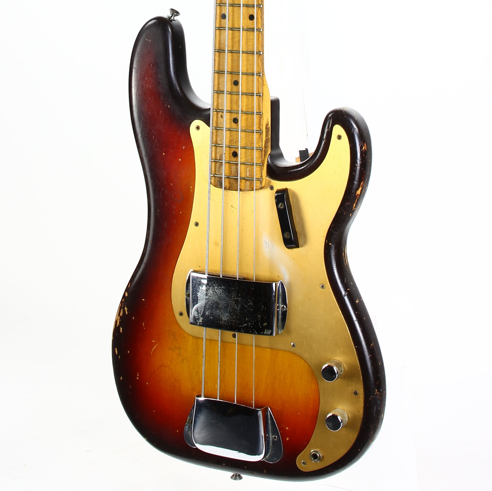 1959 Fender Precision Bass Anodized Gold Guard Sunburst 100% Original Vintage Maple Neck