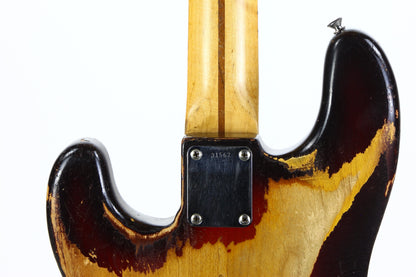 1959 Fender Precision Bass Anodized Gold Guard Sunburst 100% Original Vintage Maple Neck