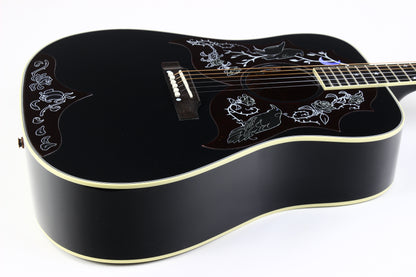 Gibson Custom Shop Montana RAVEN Kirk Hammett Ebony Acoustic Guitar SIGNED! 2025