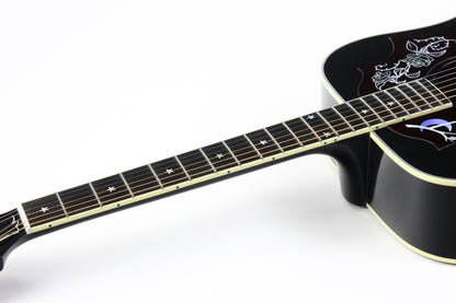 Gibson Custom Shop Montana RAVEN Kirk Hammett Ebony Acoustic Guitar SIGNED! 2025