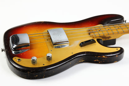 1959 Fender Precision Bass Anodized Gold Guard Sunburst 100% Original Vintage Maple Neck
