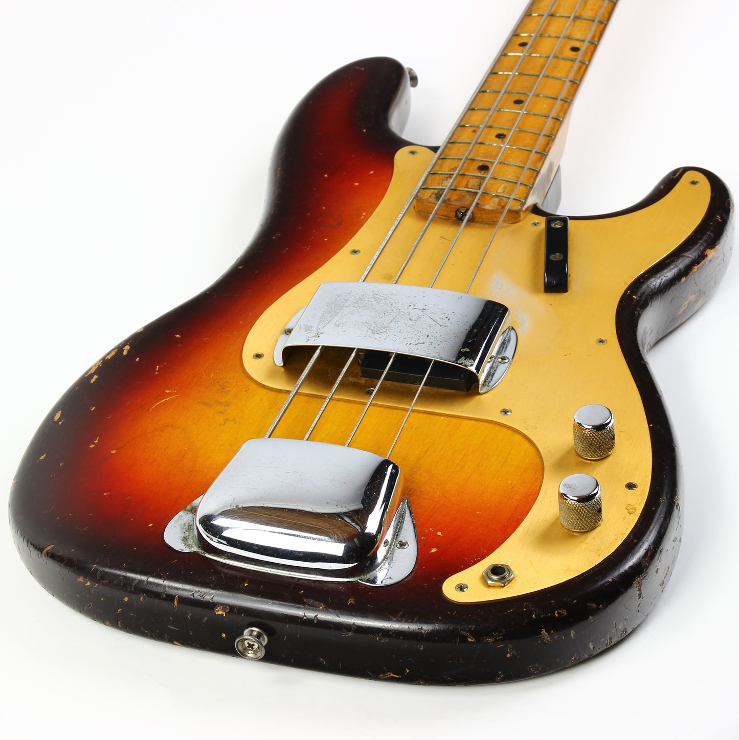 1959 Fender Precision Bass Anodized Gold Guard Sunburst 100% Original Vintage Maple Neck