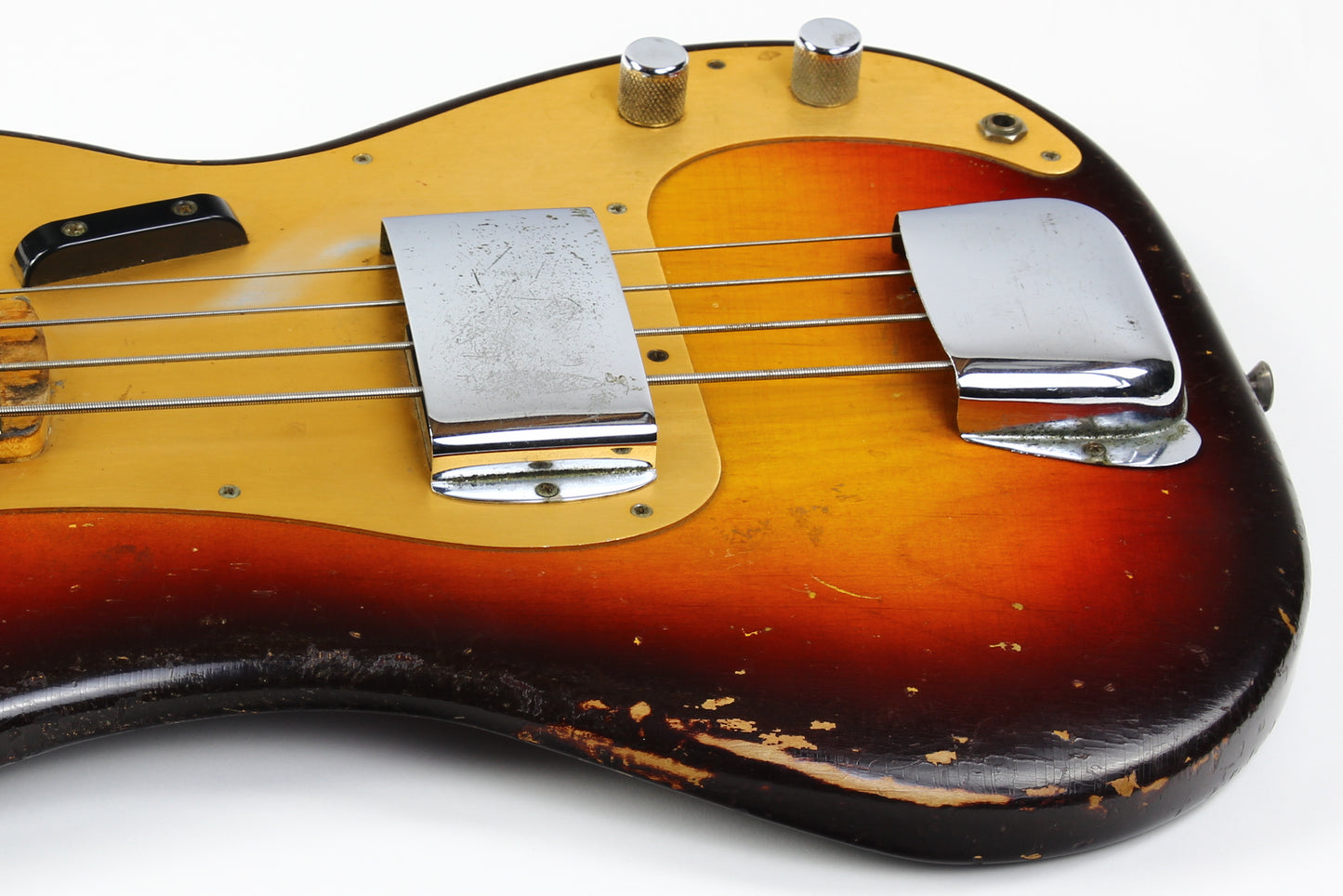 1959 Fender Precision Bass Anodized Gold Guard Sunburst 100% Original Vintage Maple Neck