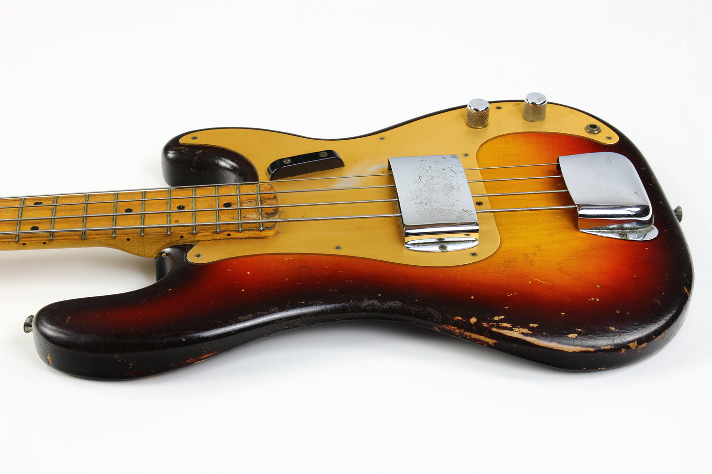 1959 Fender Precision Bass Anodized Gold Guard Sunburst 100% Original Vintage Maple Neck