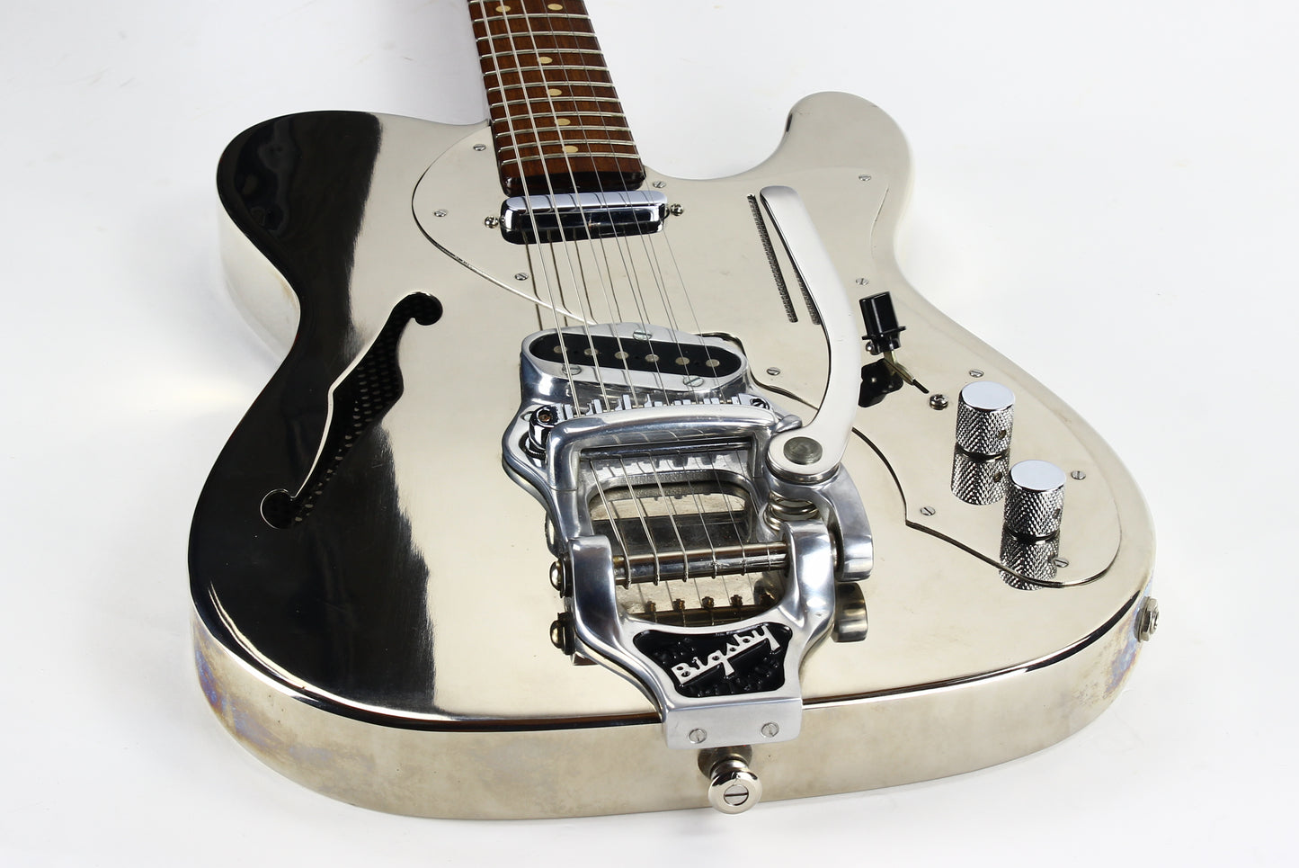 2003 James Trussart Bigsby Steelcaster Tele SHINY NICKEL Polished