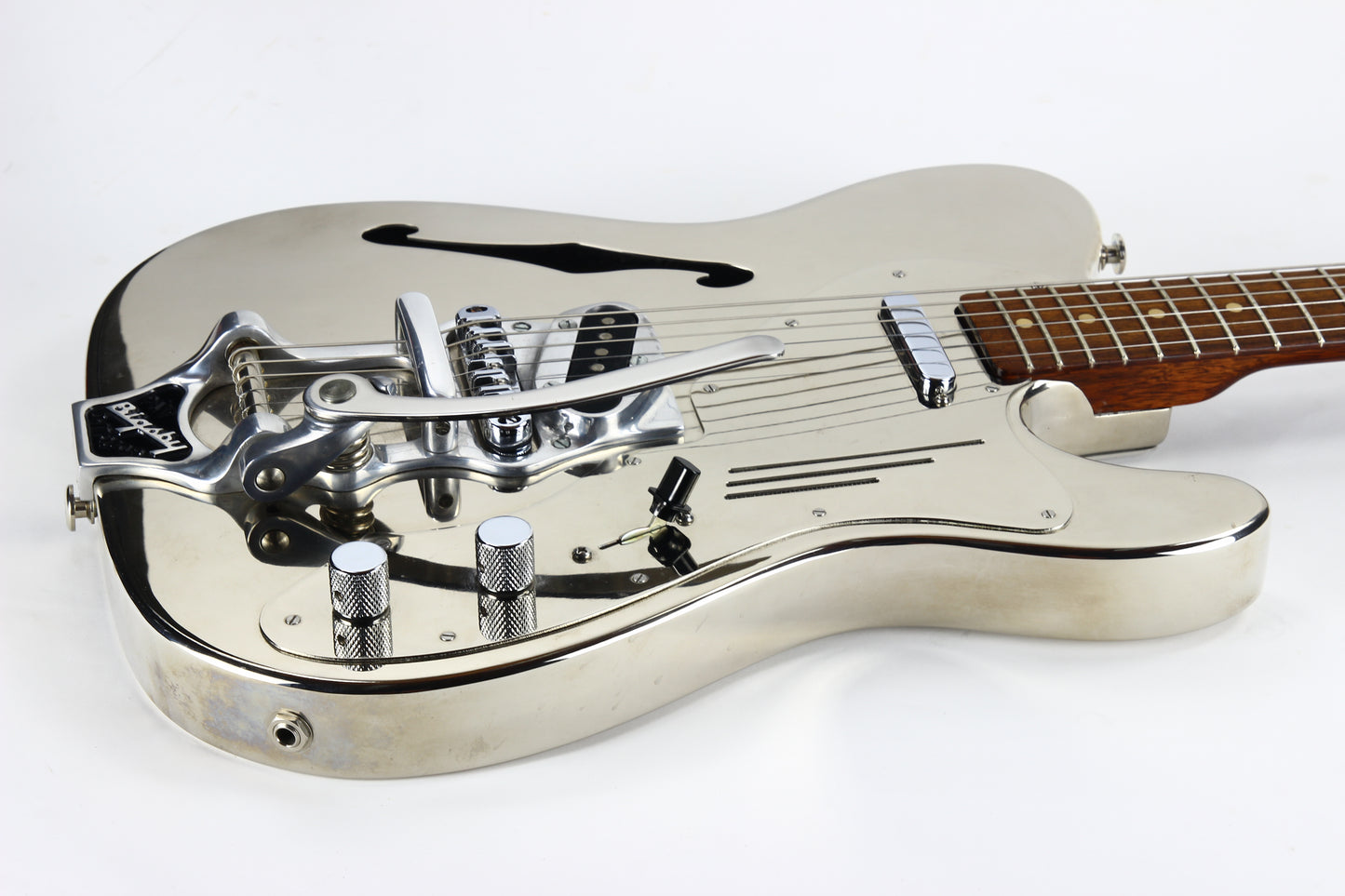 2003 James Trussart Bigsby Steelcaster Tele SHINY NICKEL Polished