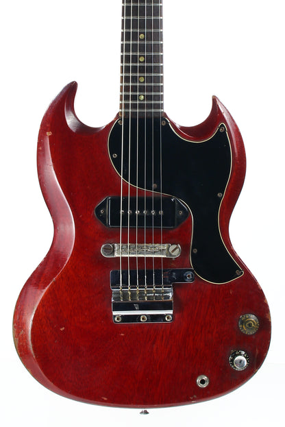 Early 1965 Gibson SG Jr. Junior WIDE NUT Cherry - No breaks, No refins, Original Hardshell Case! Les Paul 1964