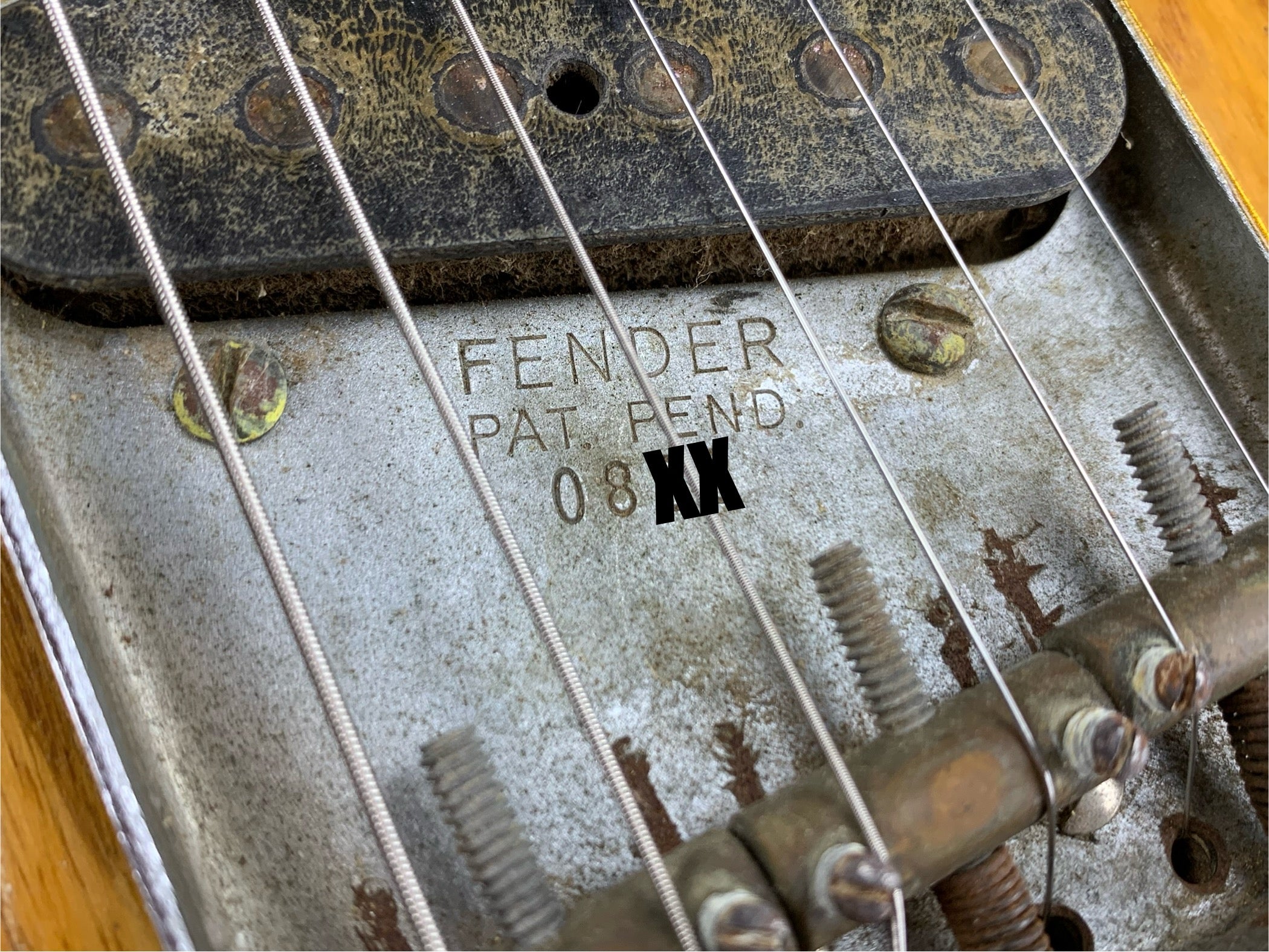 1950 Fender Broadcaster Serial Number bridge plate
